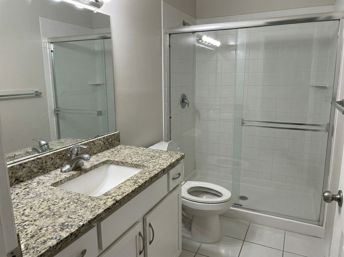 Clean bathroom after professional cleaning